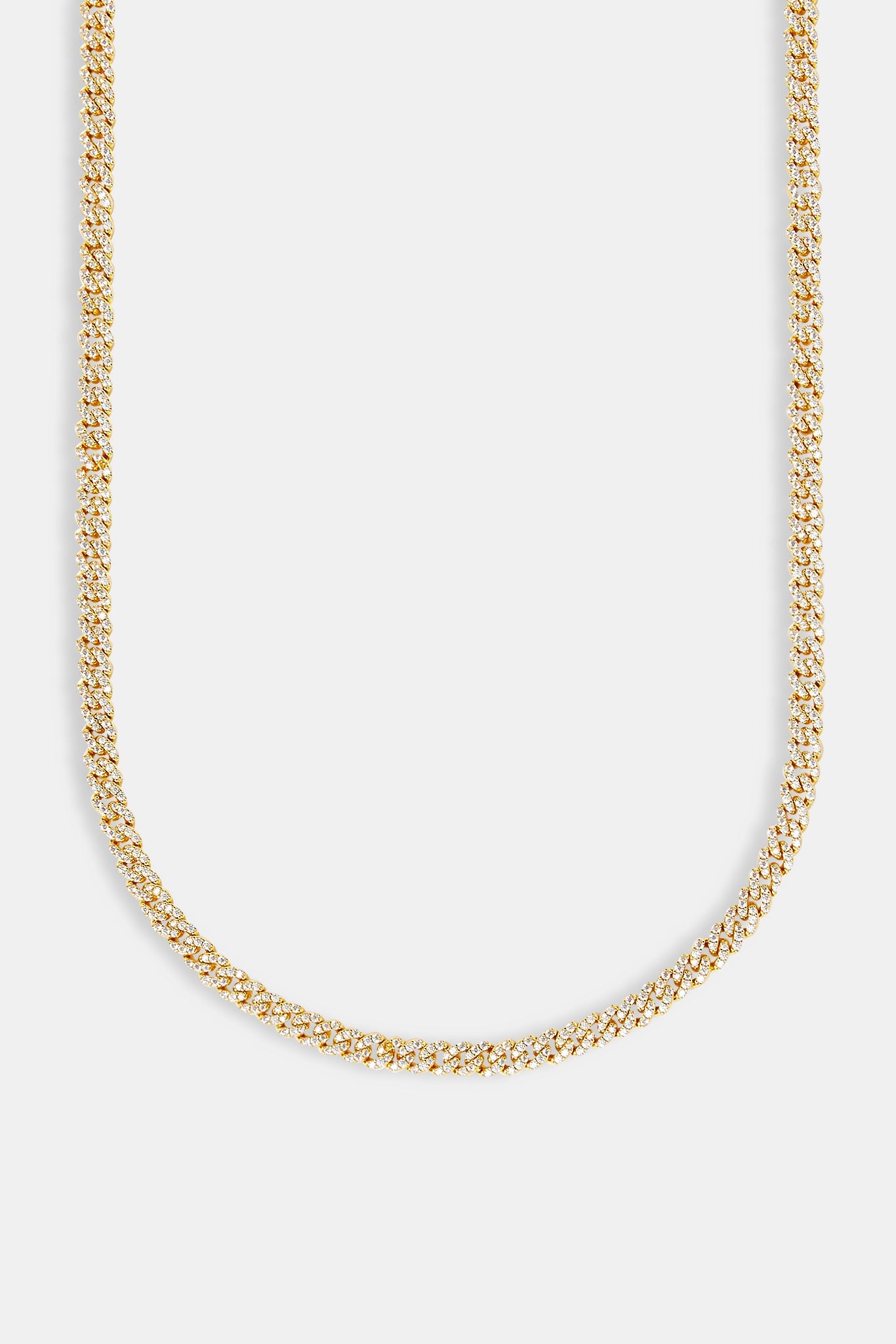 Iced Cuban Link Chain - 5mm - Gold